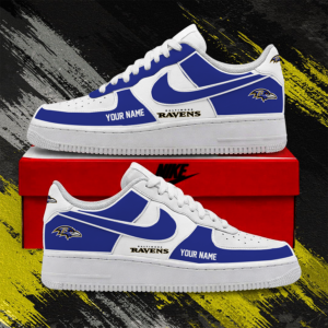 Limited Edition – Customized NFL Baltimore Ravens Af1 Shoes TTH2107122