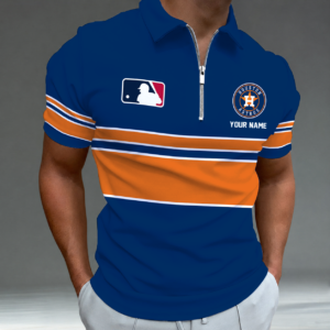 Limited Edition – Customized MLB Houston Astros Zip Polo Shirt TTH2107116