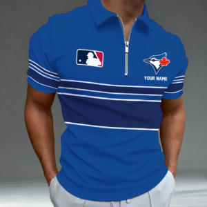 Limited Edition – Customized MLB Toronto Blue Jays Zip Polo Shirt TTH2107116