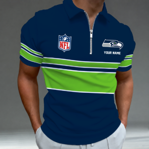 Limited Edition – Customized NFL Seattle Seahawks Zip Polo Shirt TTH2107225