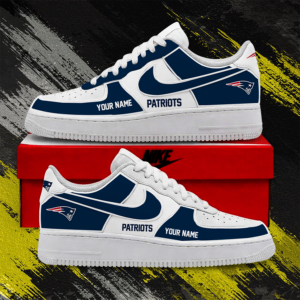 Limited Edition – Customized NFL New England Patriots Af1 Shoes TTH2107122