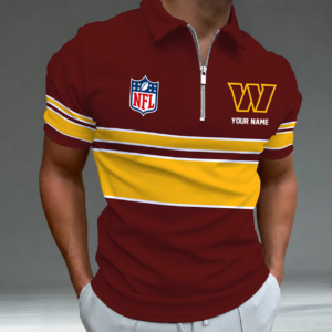 Limited Edition – Customized NFL Washington Commanders Zip Polo Shirt TTH2107225