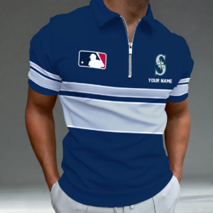 Limited Edition – Customized MLB Seattle Mariners Zip Polo Shirt TTH2107116