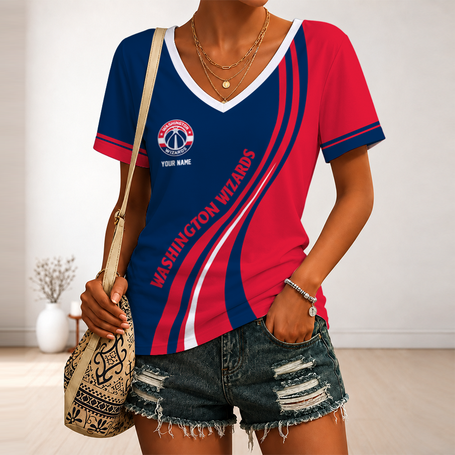 Limited Edition – New Customized NBA Washington Wizards V-Neck Female Shirt TTH2107126