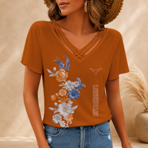 Limited Edition – Customized NCAA Texas Longhorns V-Neck Shirt TTH2107118