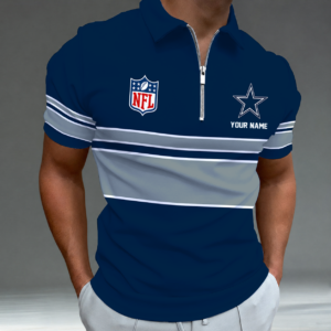 Limited Edition – Customized NFL Dallas Cowboys Zip Polo Shirt TTH2107225