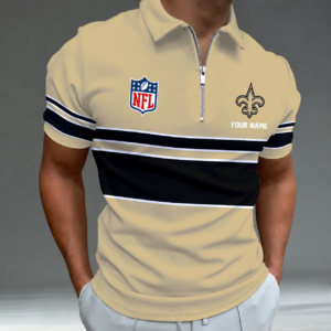 Limited Edition – Customized NFL New Orleans Saints Zip Polo Shirt TTH2107225