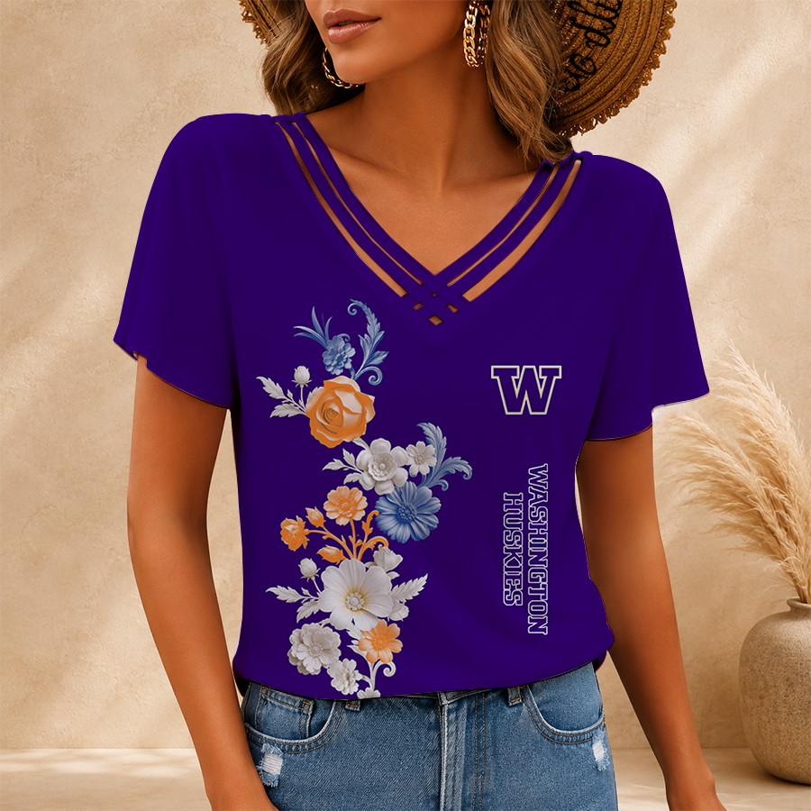 Limited Edition – Customized NCAA Washington Huskies V-Neck Shirt TTH2107118