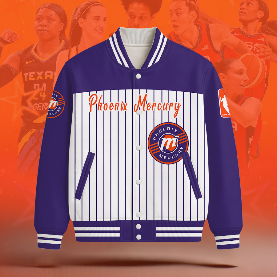 Limited Edition – Customized WNBA Phoenix Mercury Baseball Jacket TTH2107123