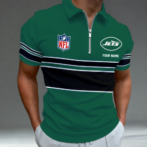Limited Edition – Customized NFL New York Jets Zip Polo Shirt TTH2107225