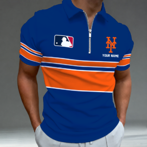 Limited Edition – Customized MLB New York Mets Zip Polo Shirt TTH2107116
