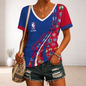 Limited Edition – New Customized NBA All Teams V-Neck Female Shirt TTH2107126