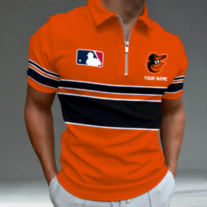 Limited Edition – Customized MLB Baltimore Orioles Zip Polo Shirt TTH2107116