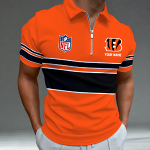 Limited Edition – Customized NFL Cincinnati Bengals Zip Polo Shirt TTH2107225