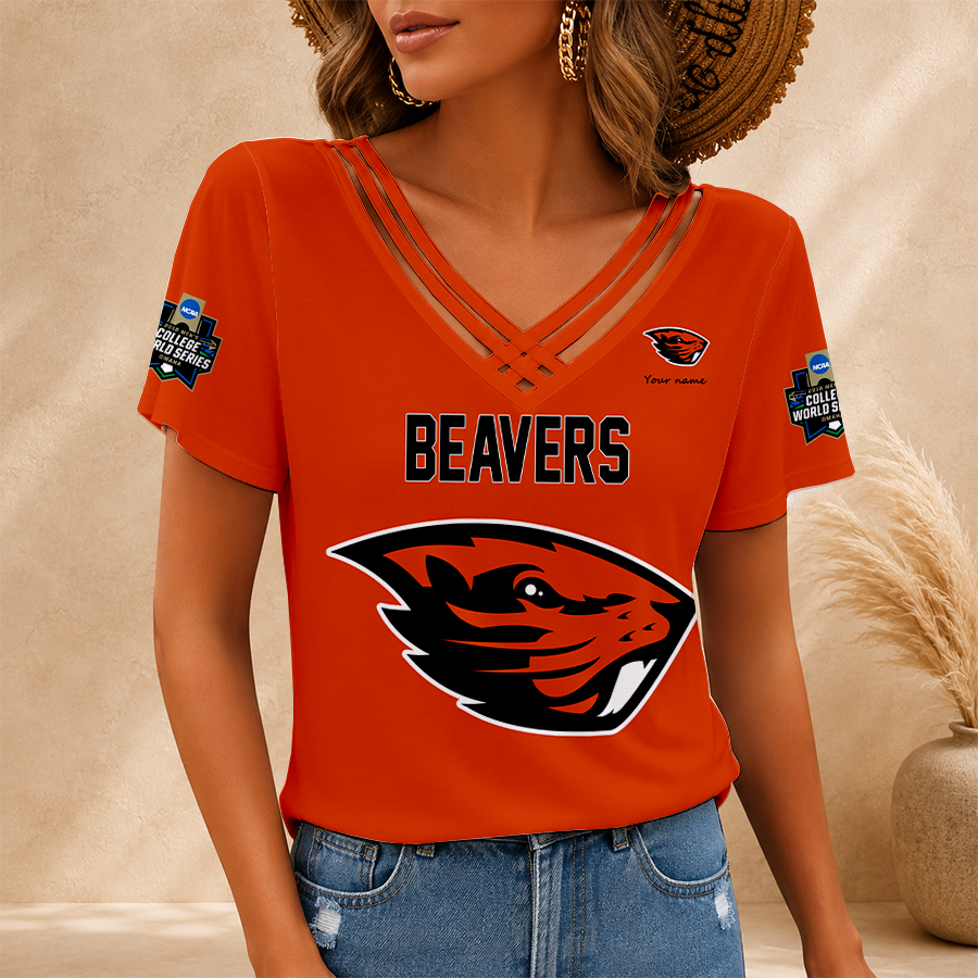 Limited Edition – Customized Ncaa Cws15 Ogb Oregon State Beavers V-Neck Shirt
