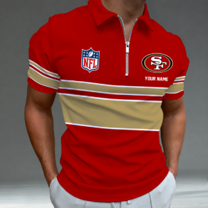 Limited Edition – Customized NFL San Francisco 49Ers Zip Polo Shirt TTH2107225