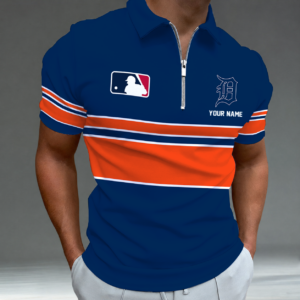 Limited Edition – Customized MLB Detroit Tigers Zip Polo Shirt TTH2107116