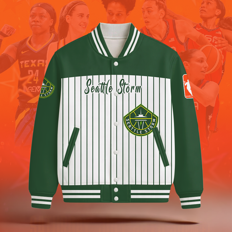Limited Edition – Customized WNBA Seattle Storm Baseball Jacket TTH2107123
