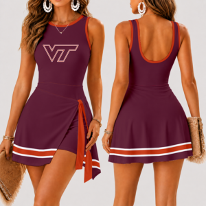 Limited Edition – Customized Ncaa Virginia Tech Hokies Women’s Summer Skort Dress