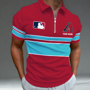 Limited Edition – Customized MLB Arizona Diamondbacks Zip Polo Shirt TTH2107116