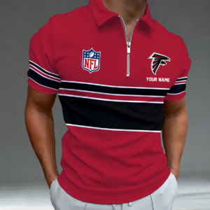 Limited Edition – Customized NFL Atlanta Falcons Zip Polo Shirt TTH2107225