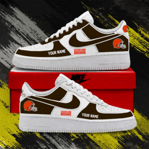 Limited Edition – Customized NFL Cleveland Browns Af1 Shoes TTH2107122