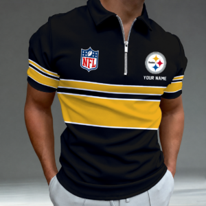 Limited Edition – Customized NFL Pittsburgh Steelers Zip Polo Shirt TTH2107225