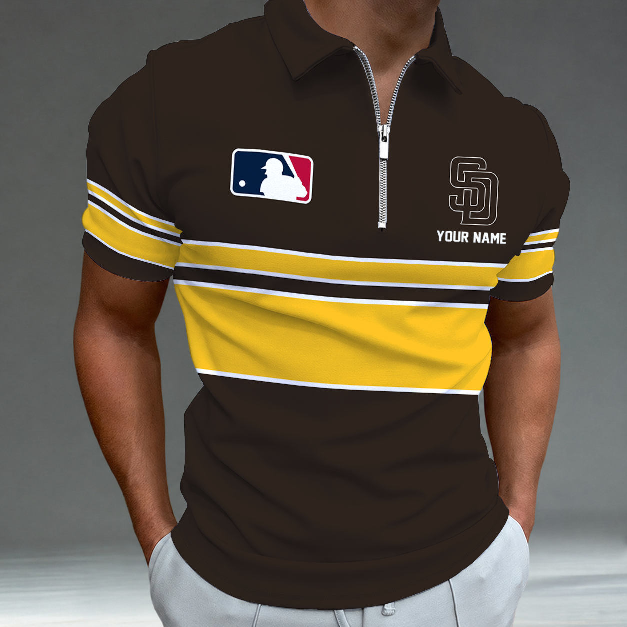 Limited Edition – Customized MLB San Diego Padres Zip Polo Shirt TTH2107116