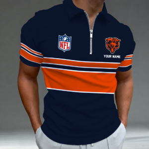 Limited Edition – Customized NFL Chicago Bears Zip Polo Shirt TTH2107225