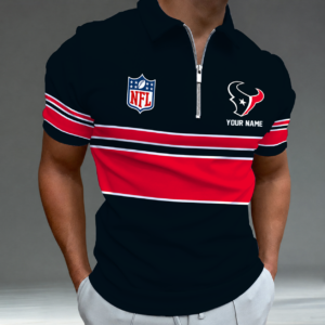 Limited Edition – Customized NFL Houston Texans Zip Polo Shirt TTH2107225