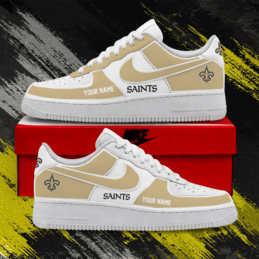 Limited Edition – Customized NFL New Orleans Saints Af1 Shoes TTH2107122