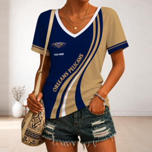 Limited Edition – New Customized NBA New Orleans Pelicans V-Neck Female Shirt TTH2107126
