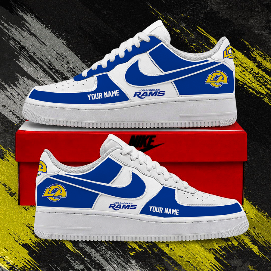 Limited Edition – Customized NFL Los Angeles Rams Af1 Shoes TTH2107122
