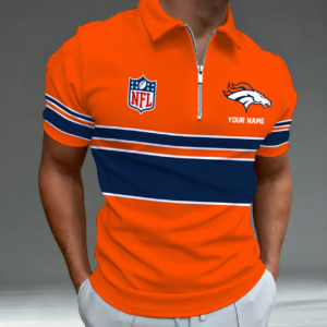 Limited Edition – Customized NFL Denver Broncos Zip Polo Shirt TTH2107225