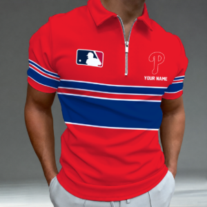 Limited Edition – Customized MLB Philadelphia Phillies Zip Polo Shirt TTH2107116