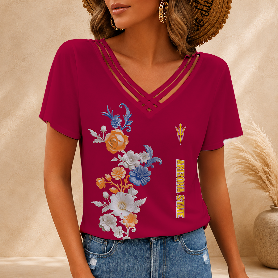 Limited Edition – Customized NCAA Arizona State Sun Devils V-Neck Shirt TTH2107118