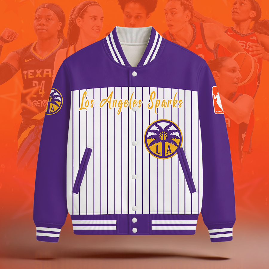 Limited Edition – Customized WNBA Los Angeles Sparks Baseball Jacket TTH2107123