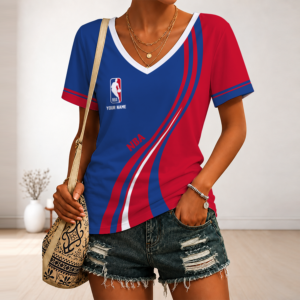 Limited Edition – New Customized NBAional Basketball Association V-Neck Female Shirt TTH2107126