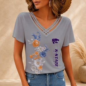 Limited Edition – Customized NCAA Kansas State Wildcats V-Neck Shirt TTH2107118