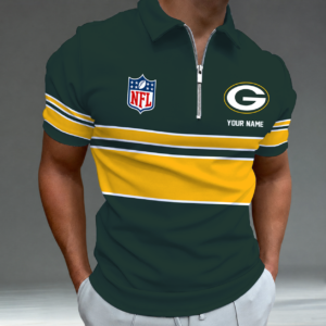 Limited Edition – Customized NFL Green Bay Packers Zip Polo Shirt TTH2107225