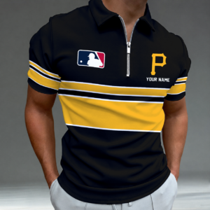 Limited Edition – Customized MLB Pittsburgh Pirates Zip Polo Shirt TTH2107116
