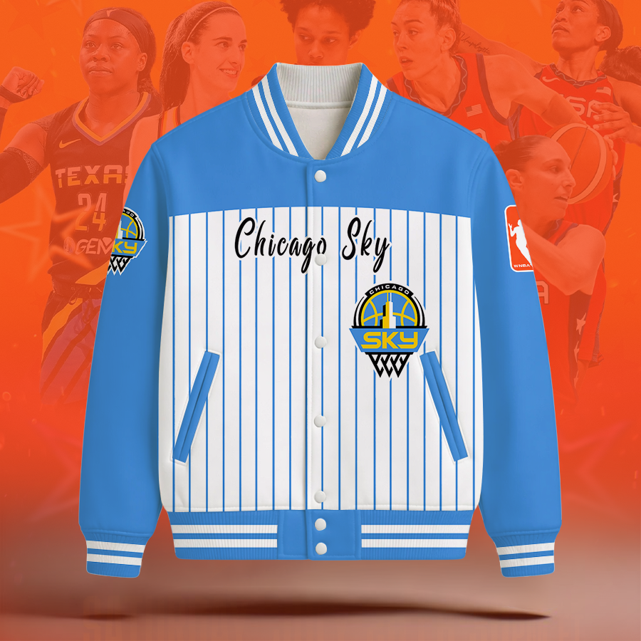 Limited Edition – Customized WNBA Chicago Sky Baseball Jacket TTH2107123