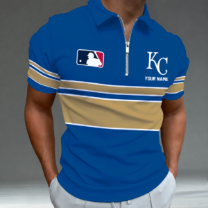 Limited Edition – Customized MLB Kansas City Royals Zip Polo Shirt TTH2107116