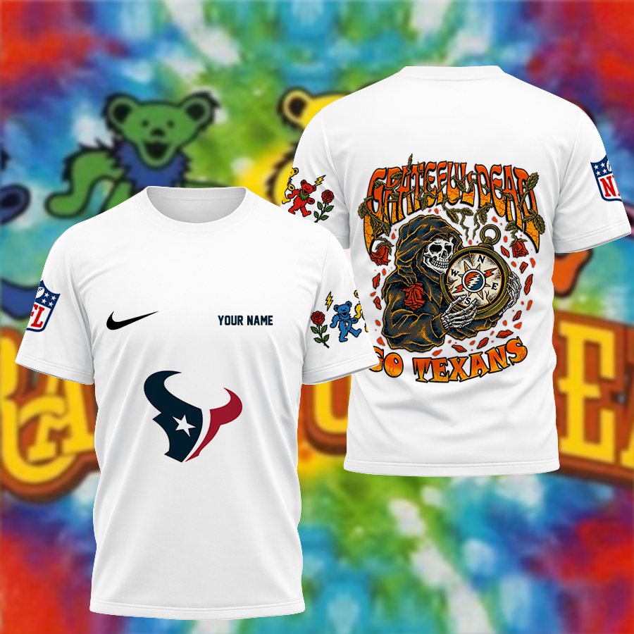 Limited Edition – Customized NFL Houston Texans x Grateful Dead T-Shirt