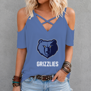 Limited Edition – Customized NBA Memphis Grizzlies Criss Cross V-Neck Top