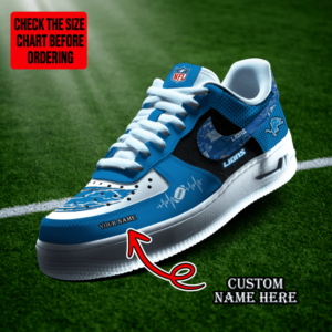 Limited Edition – Customized NFL Detroit Lions Af1 Shoes