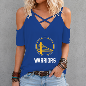 Limited Edition – Customized NBA Golden State Warriors Criss Cross V-Neck Top