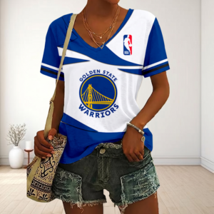 Limited Edition – Customized NBA Golden State Warriors V-Neck Female Shirt