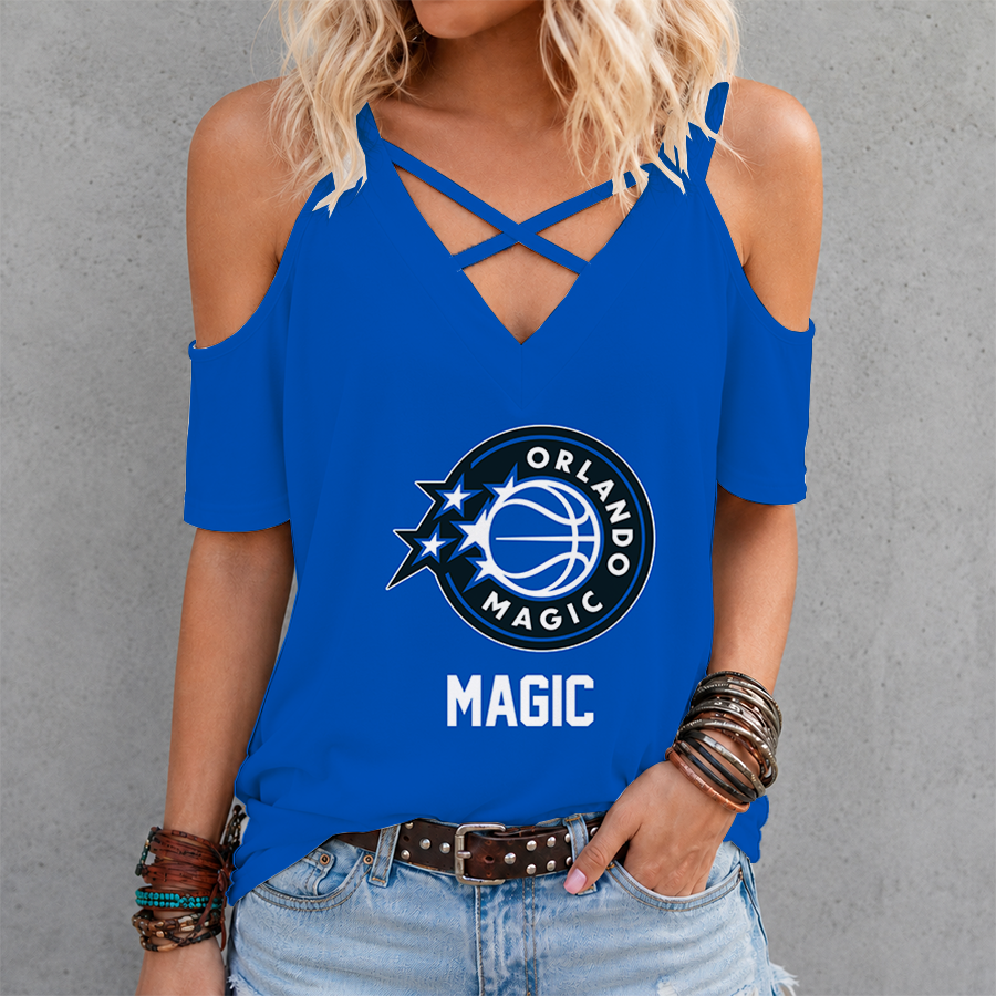 Limited Edition – Customized NBA Orlando Magic Criss Cross V-Neck Top