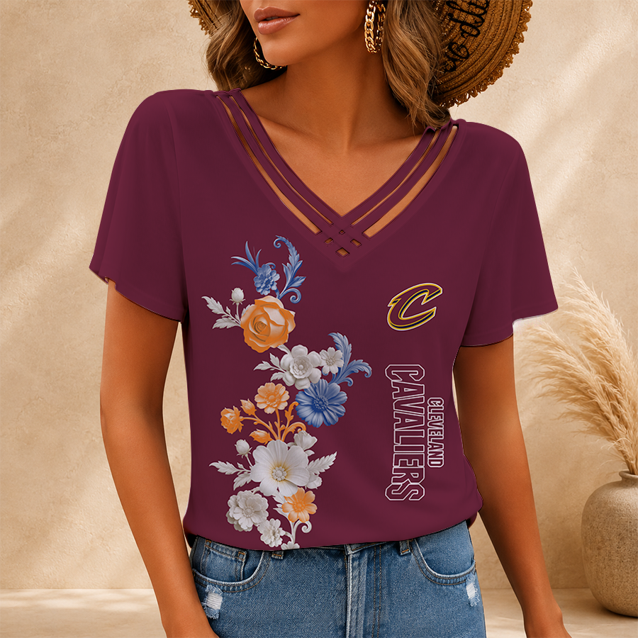 Limited Edition – Customized NBA Cleveland Cavaliers V-Neck Shirt